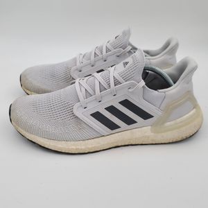Adidas Ultra Boost 20 EG0694 Men's Light Grey Athletic Running Shoes Size 12